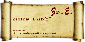 Zsolnay Enikő névjegykártya